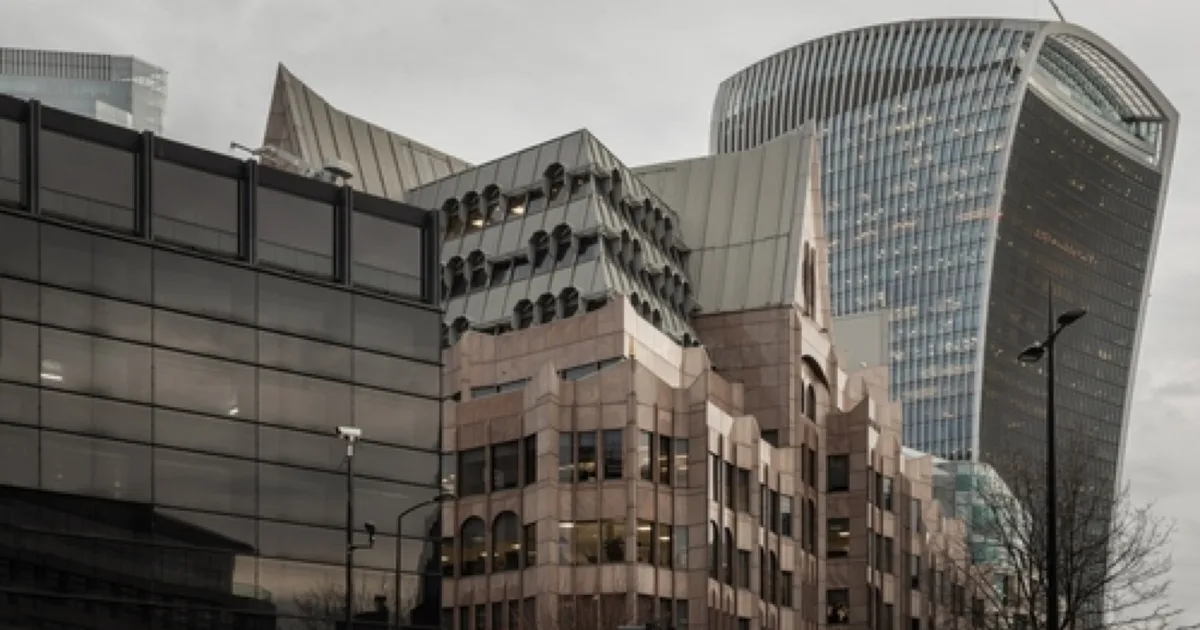 City of London skyline with modern and historic office architecture in daylight.